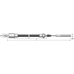 Câble de freins KNOTT - RTN - PAILLARD Lg 1430 - 1640 mm